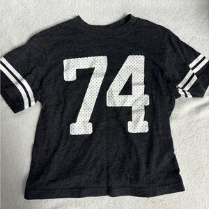 Kids gray and White Graphic Tee